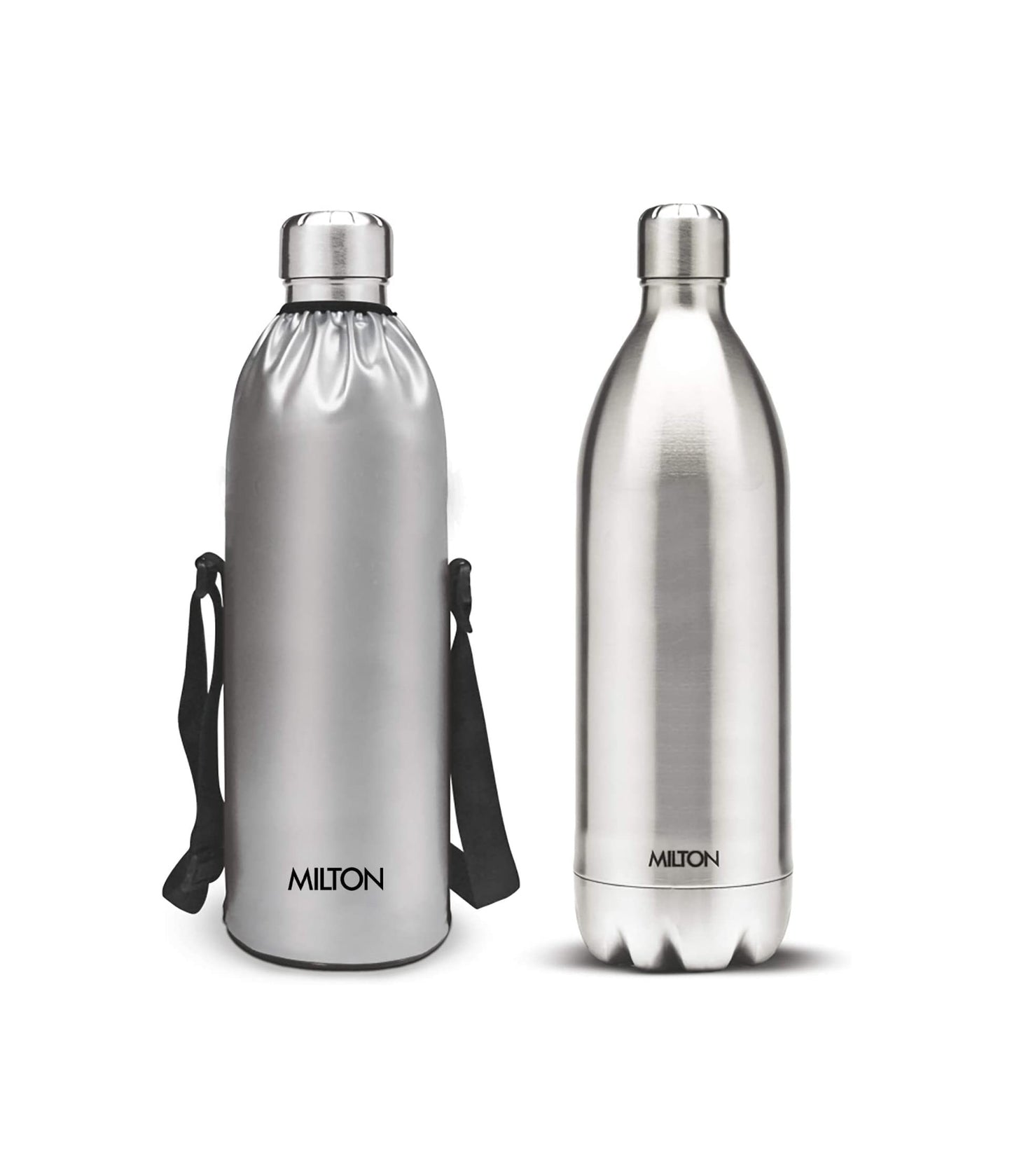 Milton Thermosteel Duo DLX 1800 Stainless Steel Water Bottle, 1.7 Liters, Silver