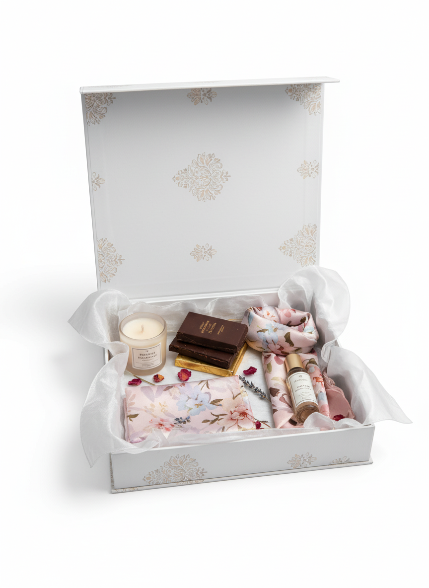 GIFTWORKS4U 1PC Matte Box with Magnetic Lid for Gift Packaging (11.4"x7.5"x2", White)