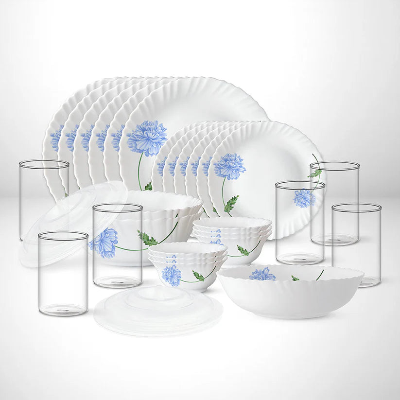 Larah by Borosil Blue Mist Dinner Set