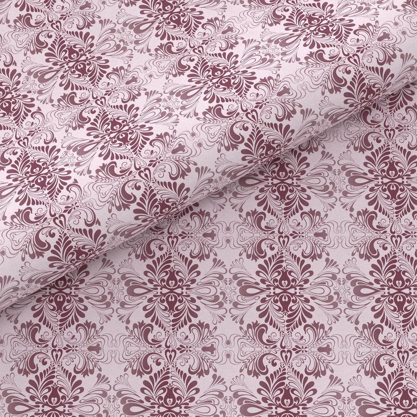 Trident Celebration HAZEL MAUVE 144 TC Cotton Double Bed Bedsheet With 2 Pillow Covers