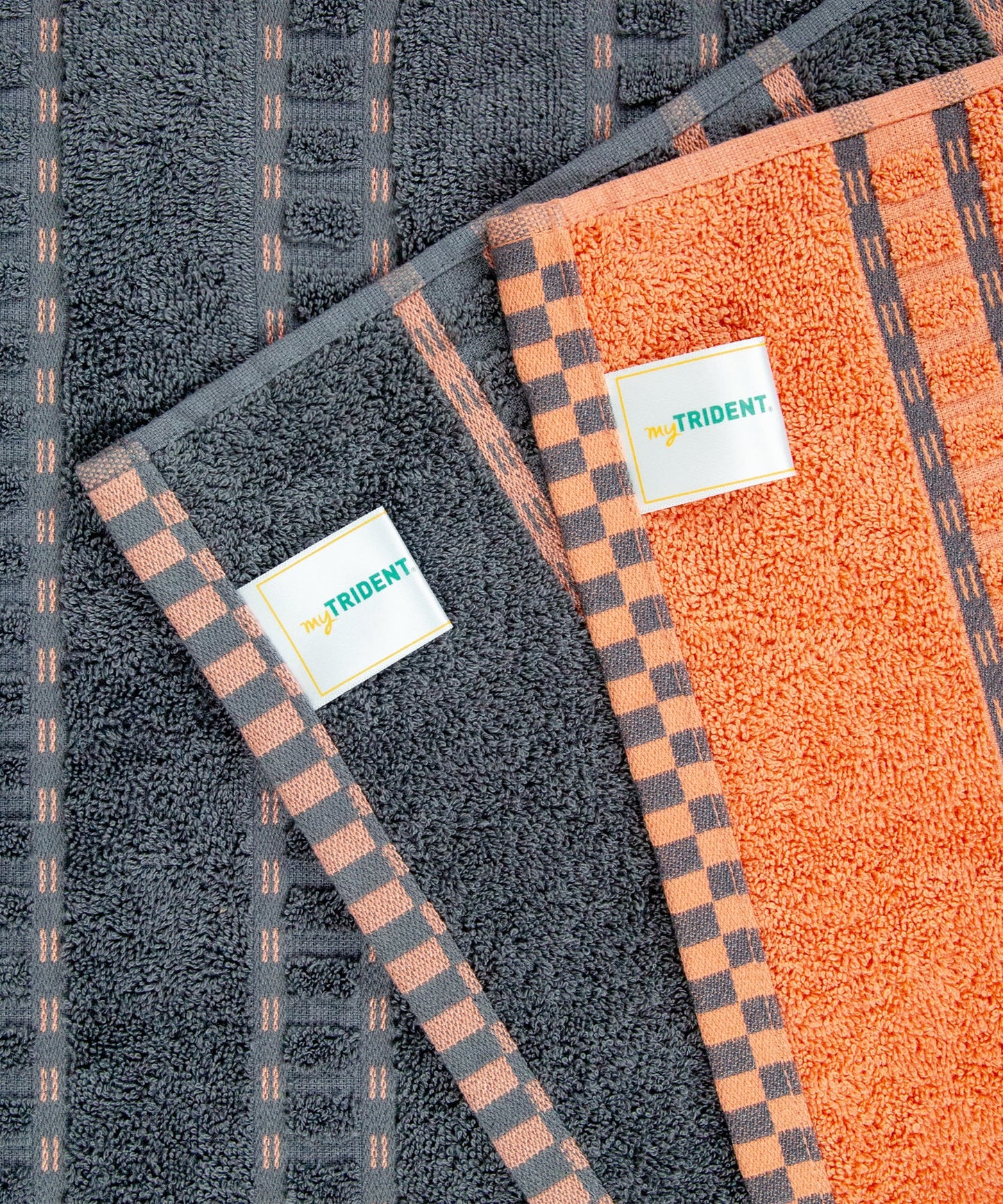 TRIDENT His & Her 2 PC Bath Towel Set, Lock & Key|500 GSM Cotton