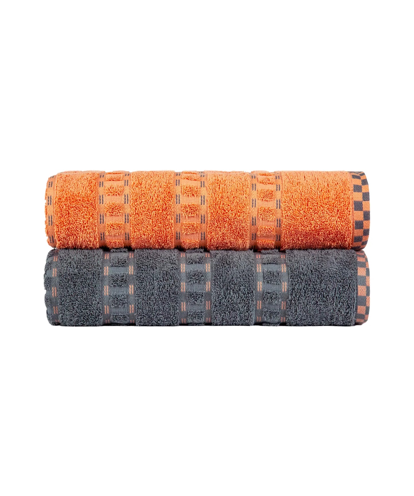 TRIDENT His & Her 2 PC Bath Towel Set, Lock & Key|500 GSM Cotton