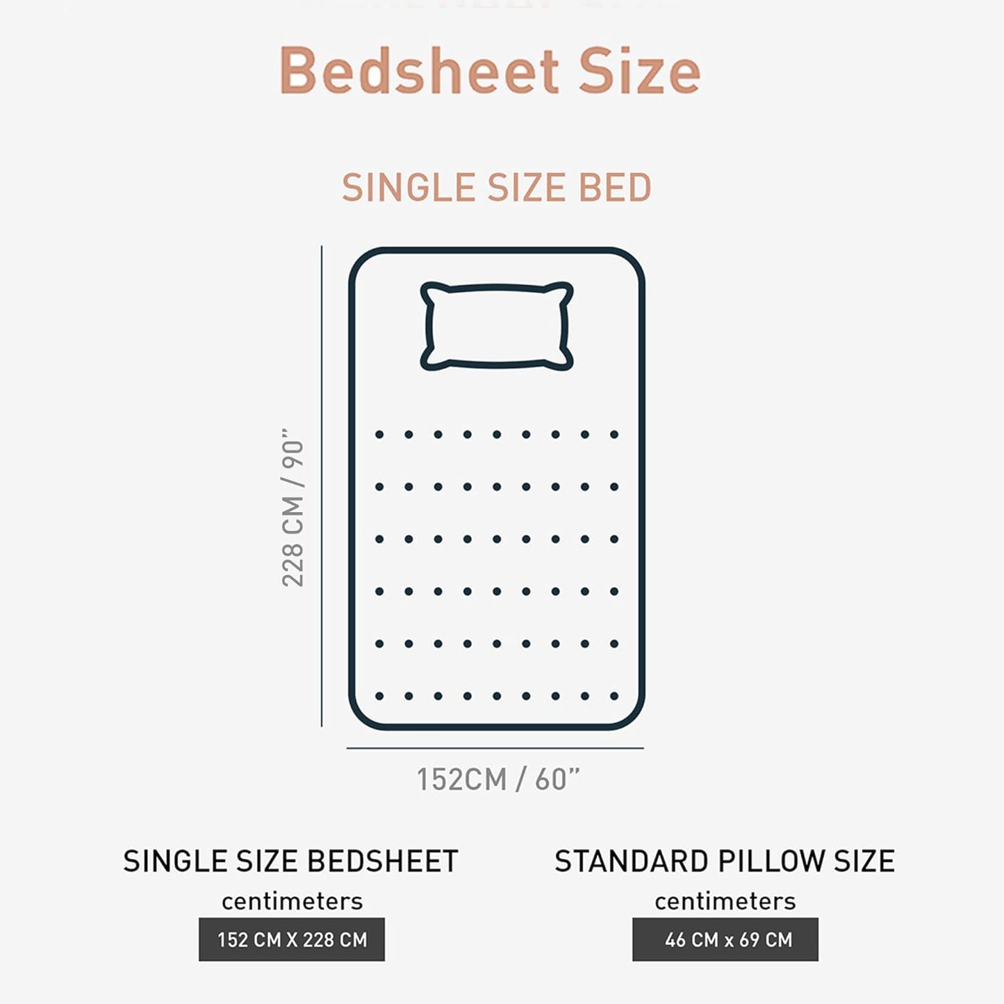 Trident Dusk & Down WAGGLING STROKES BLUE 144 TC Cotton Double Bed Bedsheet With 2 Pillow Covers
