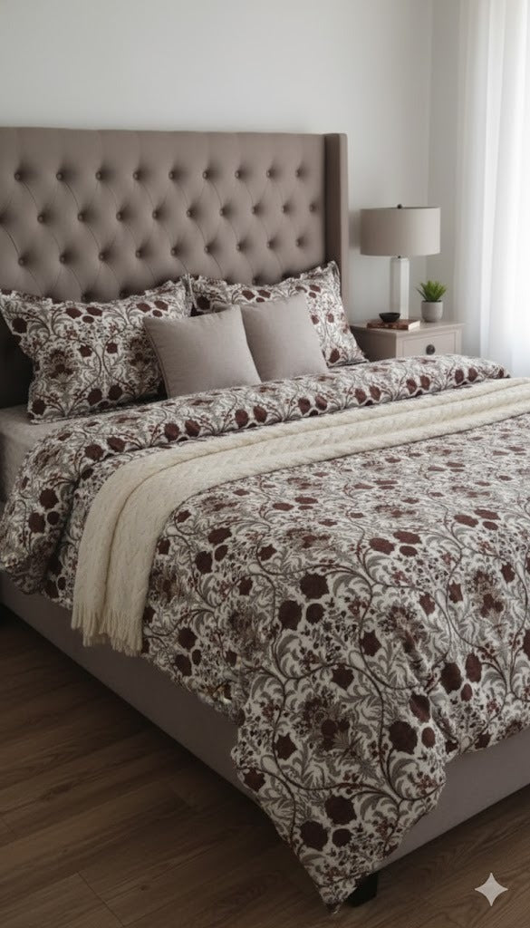 MYTRIDENT Bedsheet for Double Bed, Cafted Tunes Collection With Comfort Living, 1 King Size Bedsheet with 2 Pillow Covers,100% Micro Polyster Sheet Set