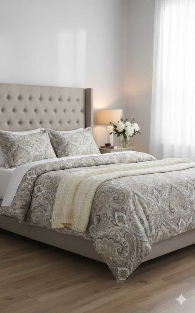 MYTRIDENT Bedsheet for Double Bed, Cafted Tunes Collection With Comfort Living, 1 King Size Bedsheet with 2 Pillow Covers,100% Micro Polyster Sheet Set