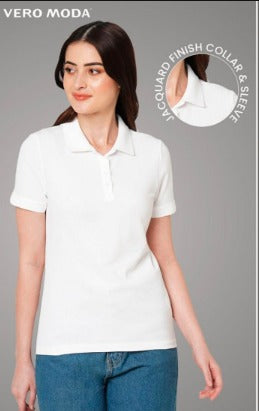 JACK & JONES Jacquard Polo T-Shirt – White & Wine | 100% Cotton