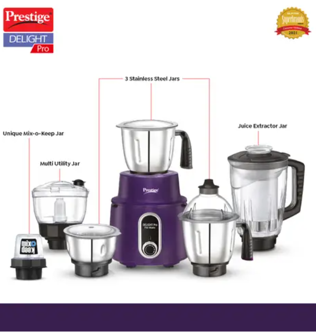 Prestige Delight Pro Mixer Grinder 750W 6 jars