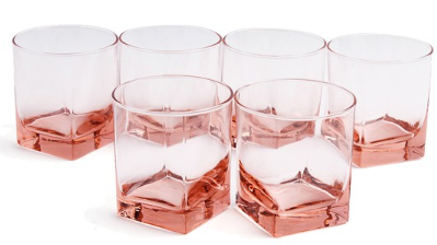 PASABAHCE WORKSHOP CARRE WHISKY SET OF 6PCS. (41290-PINK)
