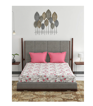 TRIDENT AROMA KING SIZE 100 COTTON BEDSHEET STRAWBERRY GIFTWORKS4U.COM