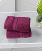 TRIDENT Indulgence Soft Comfort 2Pc Hand Towel Set, Cotton-Rich Terry Towel Set – Grape Wine