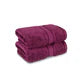 TRIDENT Indulgence Soft Comfort 2Pc Hand Towel Set, Cotton-Rich Terry Towel Set – Grape Wine