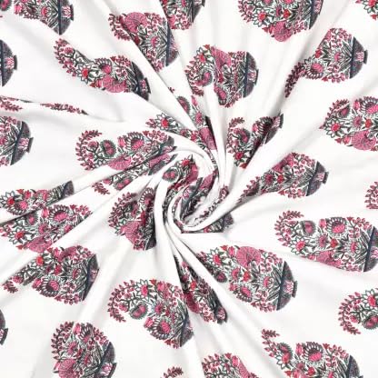 200 TC Pure Cotton Reversible Traditional Jaipuri Design Printed Light Weight Double Bed Quilt/Razai/Rajai - [Double Bed- 2.2X 2.4Meter] (Design 5)| TC - 200,Multicolor