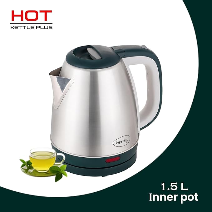 Pigeon  Electric Kettle with Stainless Steel Body ,1.5 litre