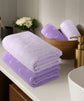 MYTRIDENT Towel Set, 100% Cotton Terry Towel, Celebration Towels for Bath Large Size, 4 PC Towel Set, 1 Bath, 1 Small Bath, 2 Hand, Nature Lux (Lavender)
