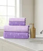 MYTRIDENT Towel Set, 100% Cotton Terry Towel, Celebration Towels for Bath Large Size, 4 PC Towel Set, 1 Bath, 1 Small Bath, 2 Hand, Nature Lux (Lavender)