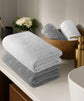 MYTRIDENT Towel Set, 100% Cotton Terry Towel, Celebration Towels for Bath Large Size, 4 PC Towel Set, 1 Bath, 1 Small Bath, 2 Hand, Nature Lux (Lily)