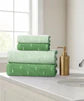 MYTRIDENT Towel Set, 100% Cotton Terry Towel, Celebration Towels for Bath Large Size, 4 PC Towel Set, 1 Bath, 1 Small Bath, 2 Hand, Nature Lux (Green Apple)