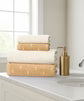 MYTRIDENT Towel Set, 100% Cotton Terry Towel, Celebration Towels for Bath Large Size, 4 PC Towel Set, 1 Bath, 1 Small Bath, 2 Hand, Nature Lux (Vanilla)