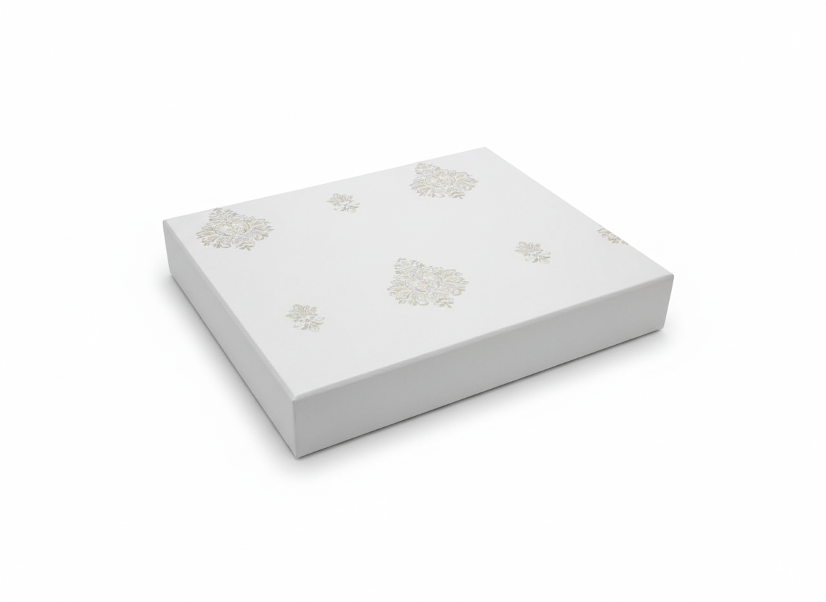 GIFTWORKS4U 1PC Matte Box with Magnetic Lid for Gift Packaging (11.4"x7.5"x2", White)