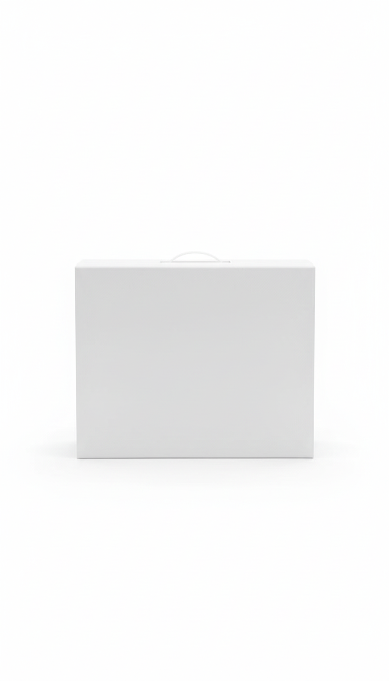 GIFTWORKS4U Gift Packing Box Foldable Rigid Hamper Box (1 Pack) Holds Upto 6kg Decorative Cardboard Boxes for Birthday, Diwali, Valentines Day & Festive Gifting Packaging White