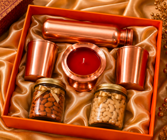 Premium Copper & Dry Fruit Hamper(DGH016)