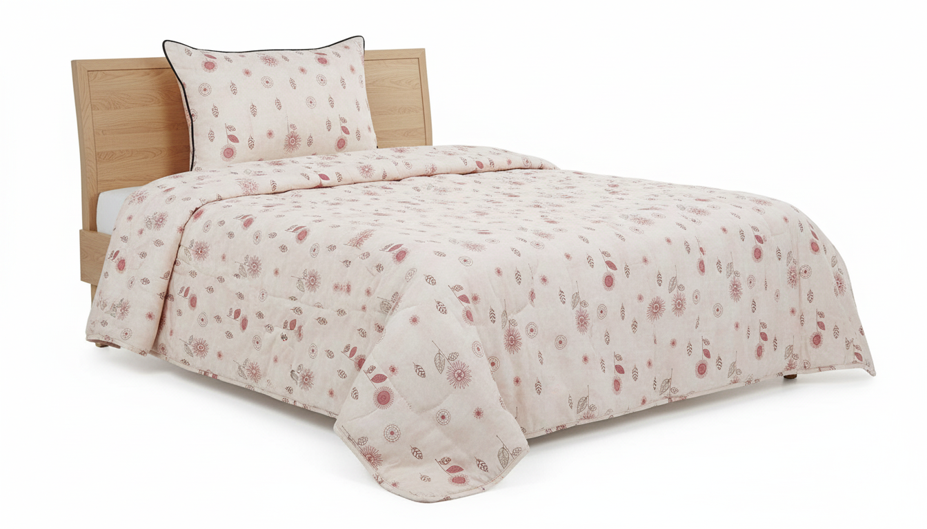 200 TC Pure Cotton Reversible Traditional Jaipuri Design Printed Light Weight Double Bed Quilt/Razai/Rajai - [Double Bed- 2.2X 2.4Meter] (Design 6)| TC - 200,Multicolor