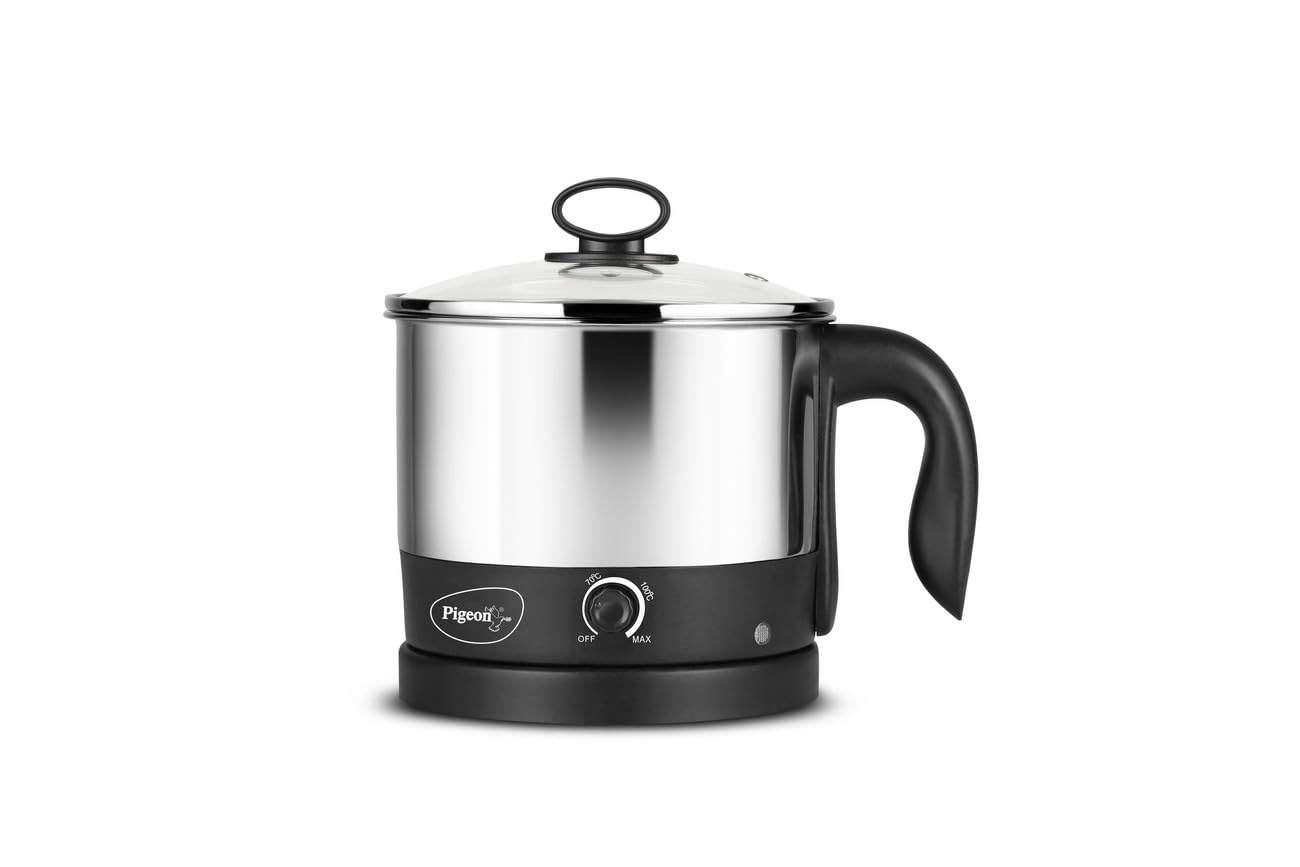Kessel Multipurpose Kettle (12173) 1.2 litres with Stainless Steel Body, used for boiling Water and milk, Tea, Coffee, Oats, Noodles, Soup etc. 600 Watt