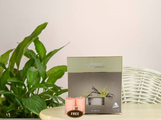 Vanilla scented cotton towel set 