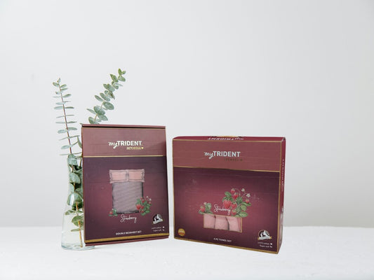 Trident Festive Combo Set, Cotton Bedsheet & Towel Gift Pack