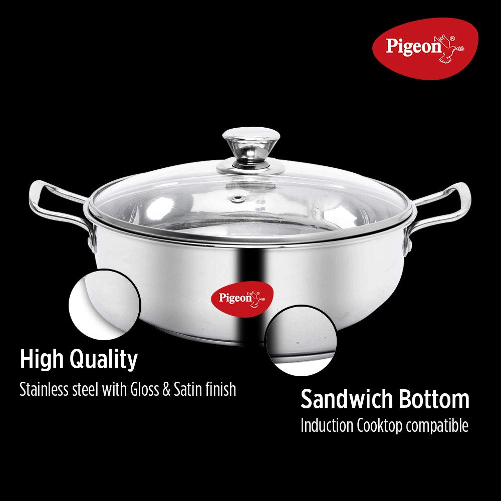 Pigeon By Stovekraft Stainless Steel Cookware Gift Set 4 Count,Silver