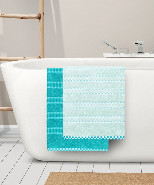TRIDENT His & Her 2 PC Bath Towel Set,Bow & Arrow|500 GSM Cotton