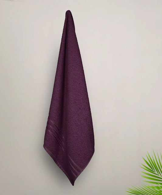 TRIDENT Comfort Living 1Pc Bath Towel, Black Current |400 GSM Cotton| Quicky Dry