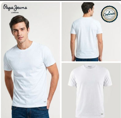 Pepe Jeans Ibiza Black Round Neck T-Shirt for Men | 95% Cotton