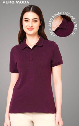 JACK & JONES Jacquard Polo T-Shirt – White & Wine | 100% Cotton