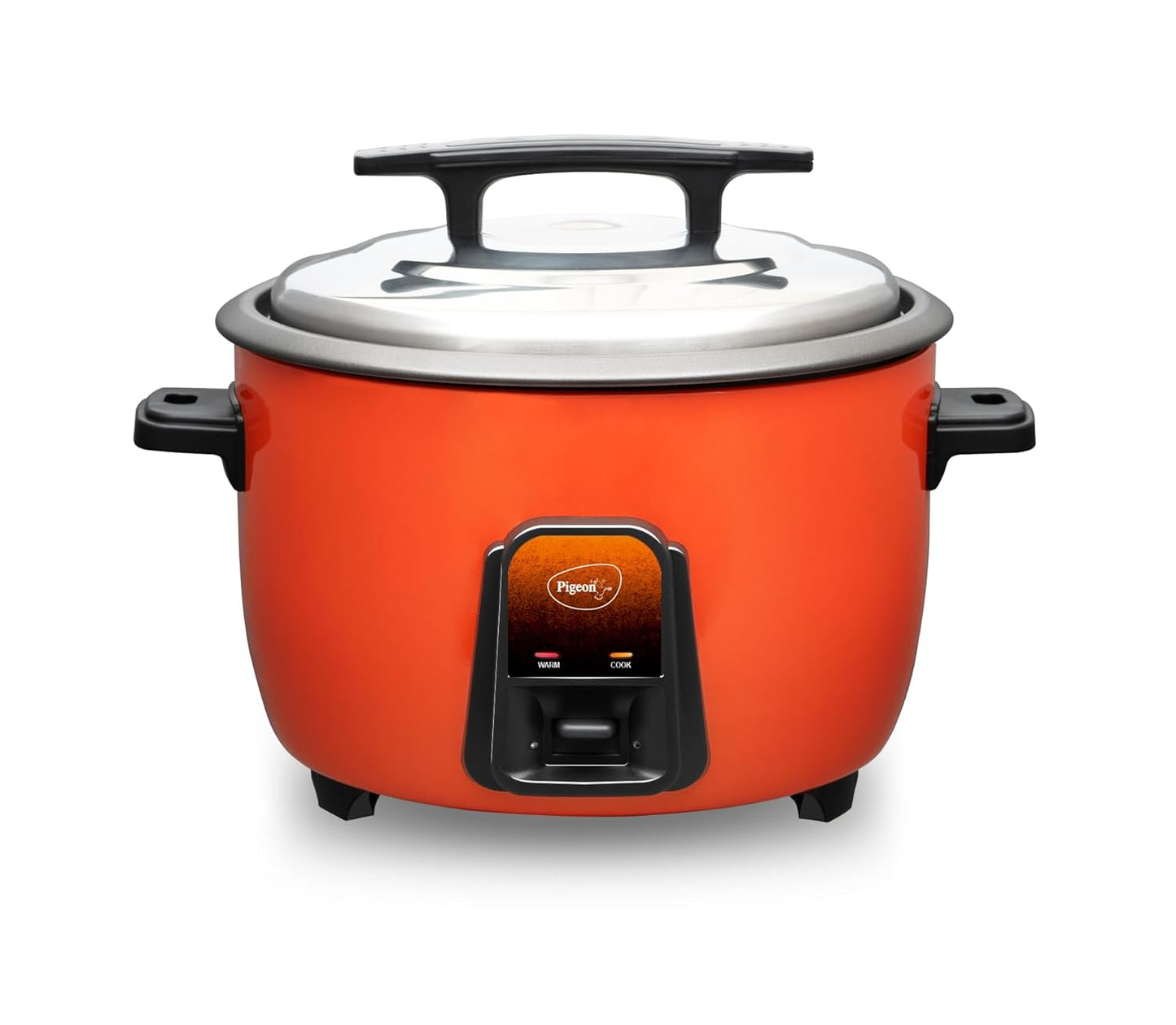 Joy Rice Cooker with Single pot, 4.2 litres. (Orange) | Stainless Steel Lid | 1600 Watts | 1 Aluminium Cooking Pots