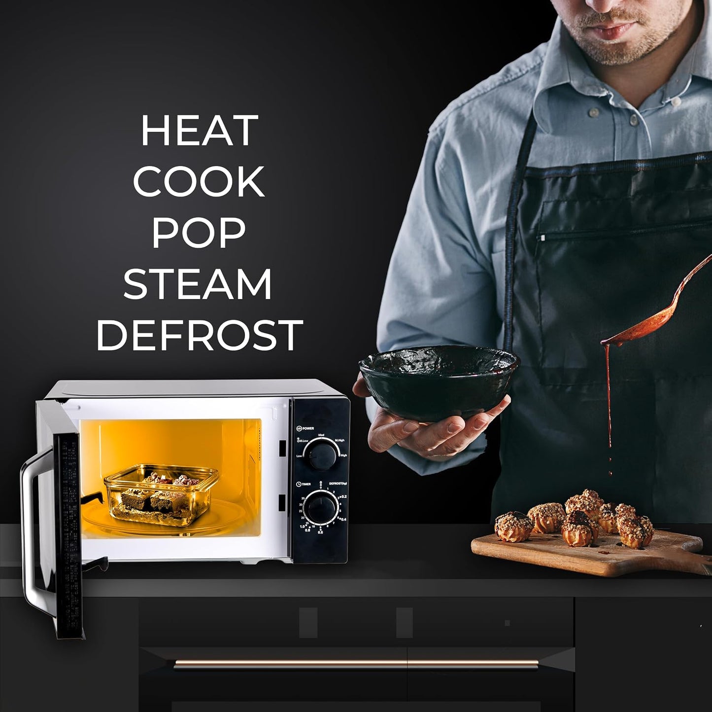Pigeon 20L Nano Wave Solo Microwave Oven | 700 Watts | 5 power levels