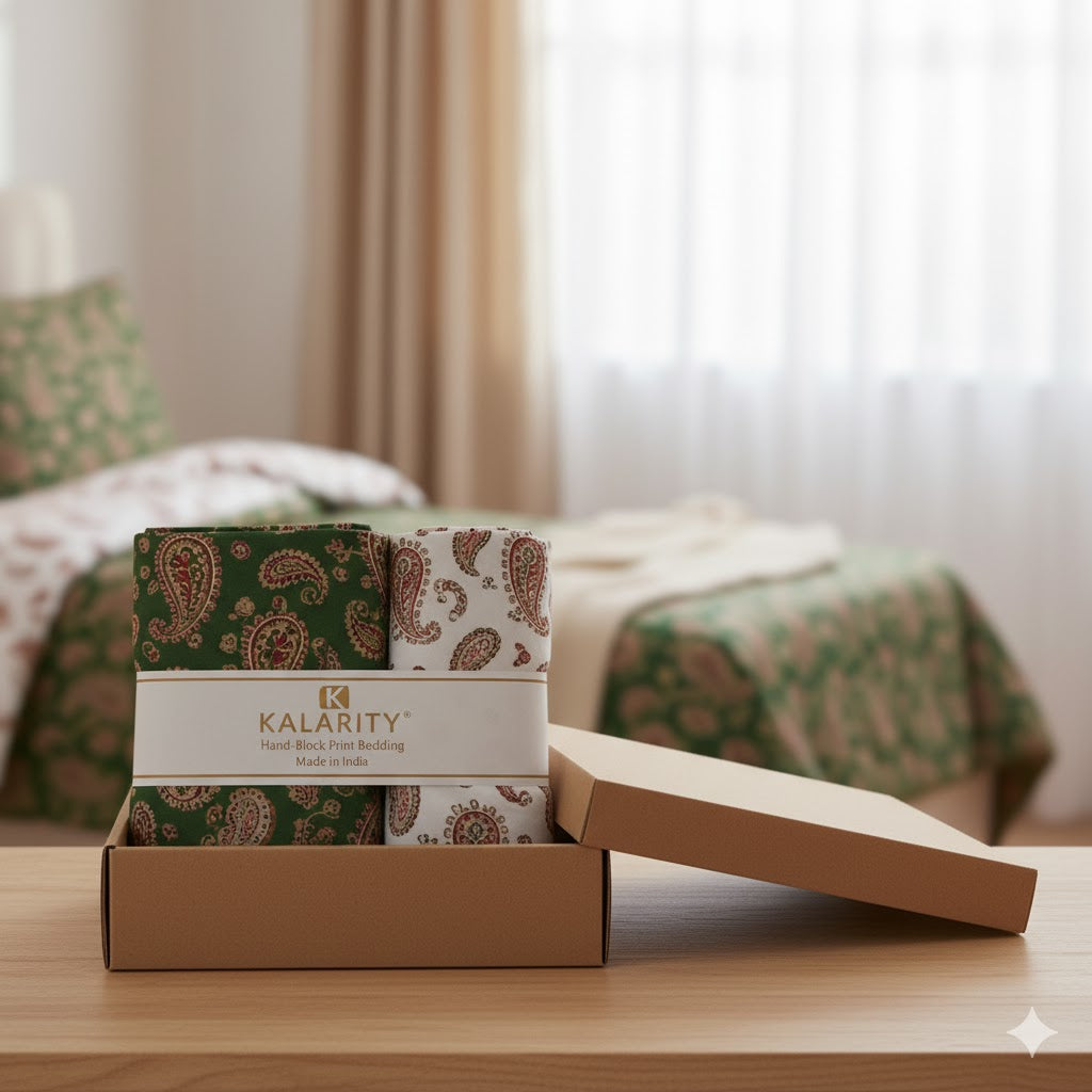 200 TC Pure Cotton Reversible Traditional Jaipuri Design Printed Light Weight Double Bed Quilt/Razai/Rajai - [Double Bed- 2.2X 2.4Meter] (Design 23)| TC - 200,Multicolor