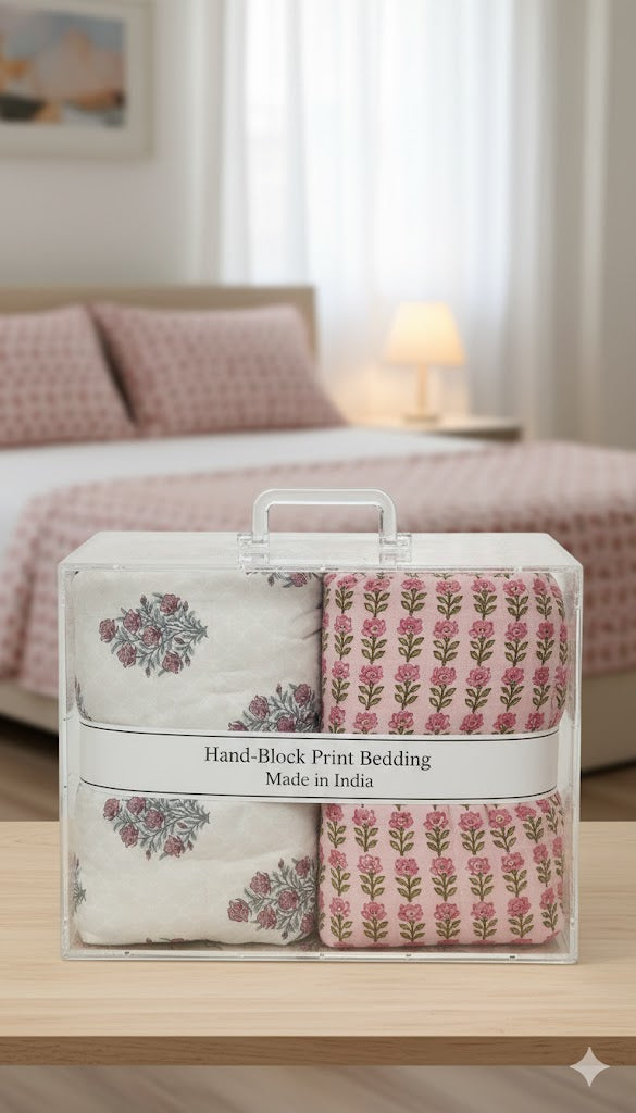 200 TC Pure Cotton Reversible Traditional Jaipuri Design Printed Light Weight Double Bed Quilt/Razai/Rajai - [Double Bed- 2.2X 2.4Meter] (Design 22)| TC - 200,Multicolor