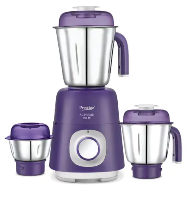 Prestige Supreme 750W Mixer Grinder With 3 Jars(Violet)