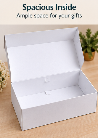Premium White Foldable Gift Box  | Set of 10