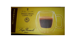 BRASILE LUIGI BORMIOLI SINGLE ORIGIN COFFEE CUP 75 CL (PACK OF 2)