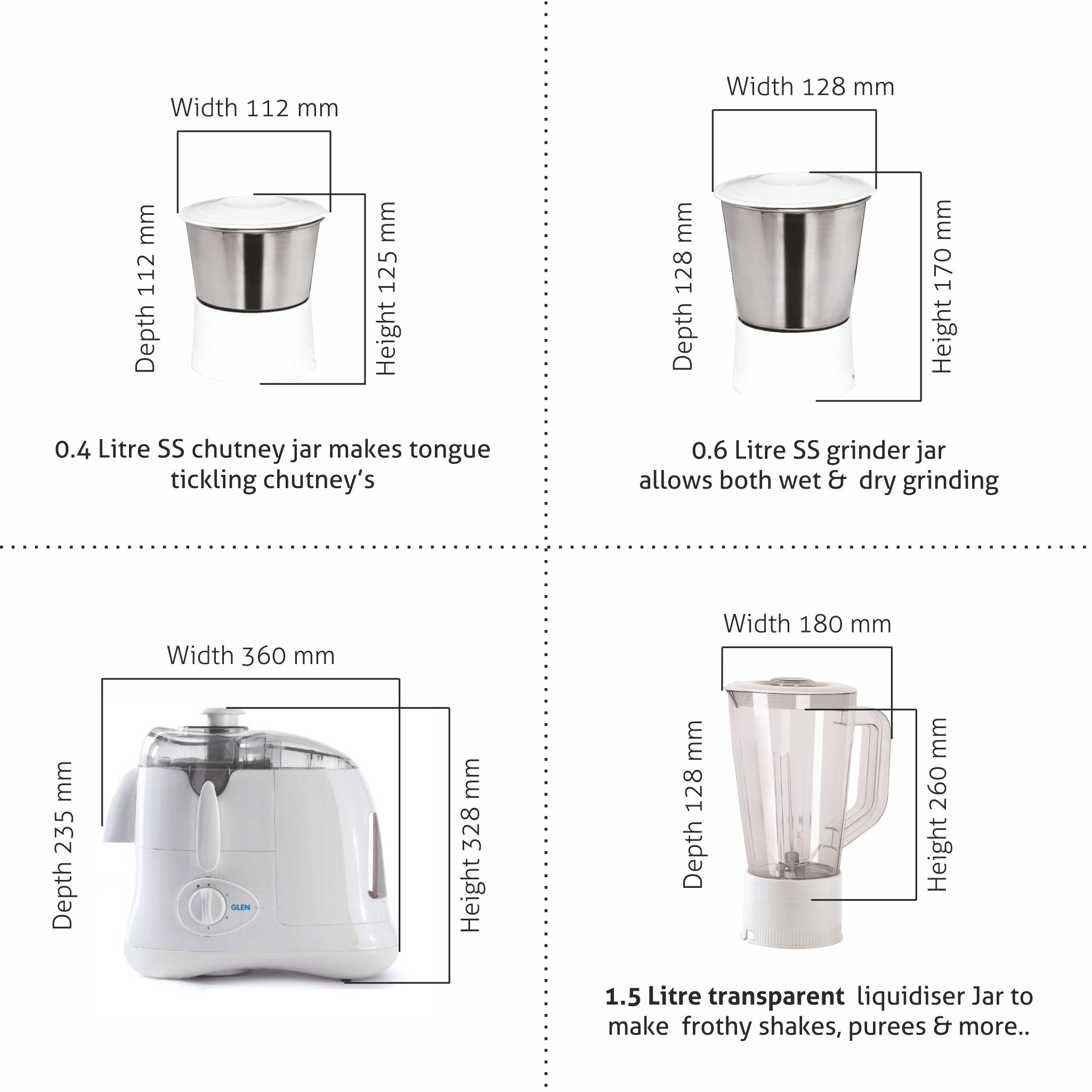 Glen mixer juicer clearance grinder