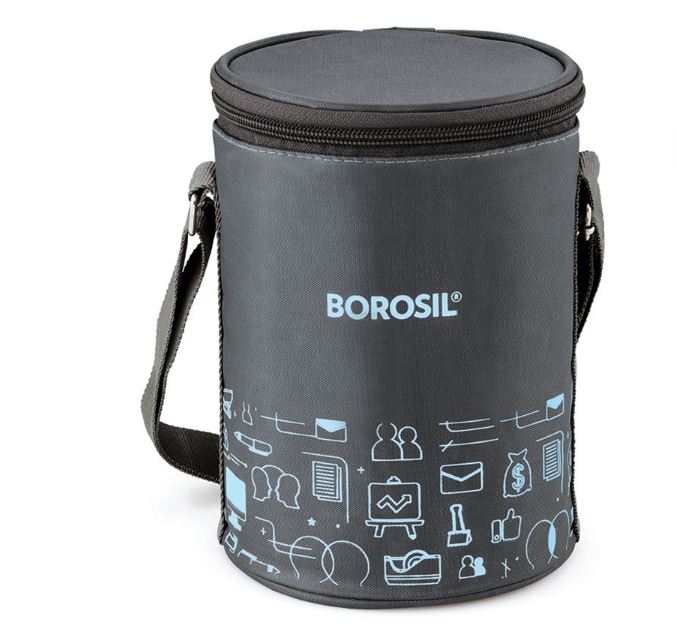 BOROSIL 3 Container CarryFresh SS Insulated Lunch Box
