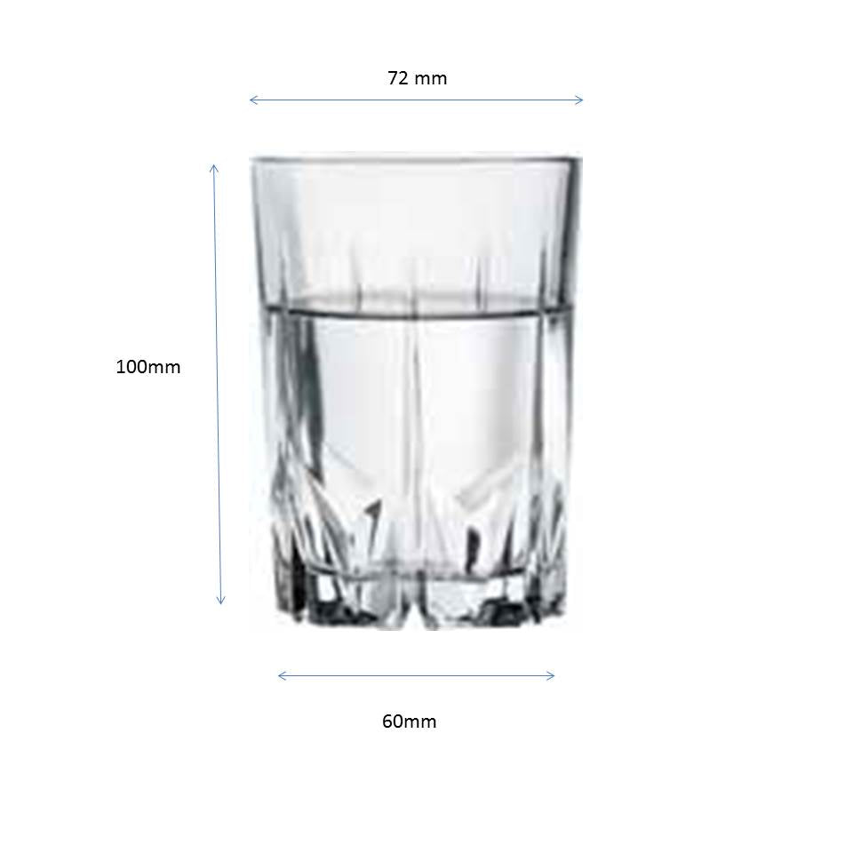 Pasabahce Karat Water Glass Set, 250ml, Set of 12, Clear